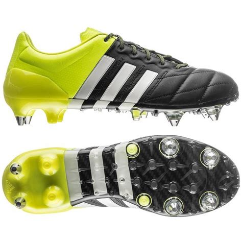 adidas Ace 15.1 Leather SG Core Black/White/Solar Yellow